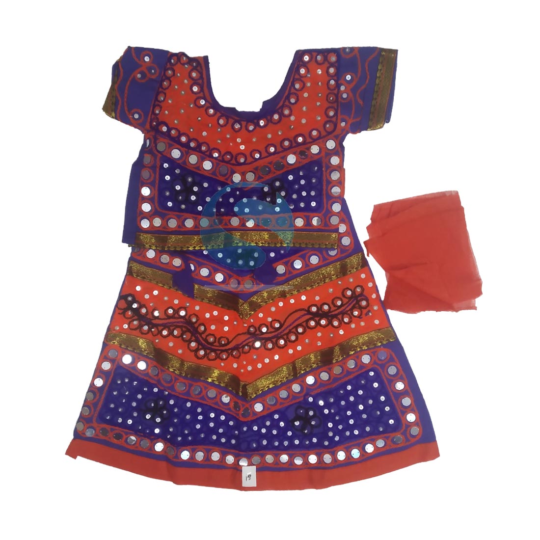 Multicolor Cotton Kids Navratri Garba Dress Lehenga Choli at Rs 1250/piece  in Surat